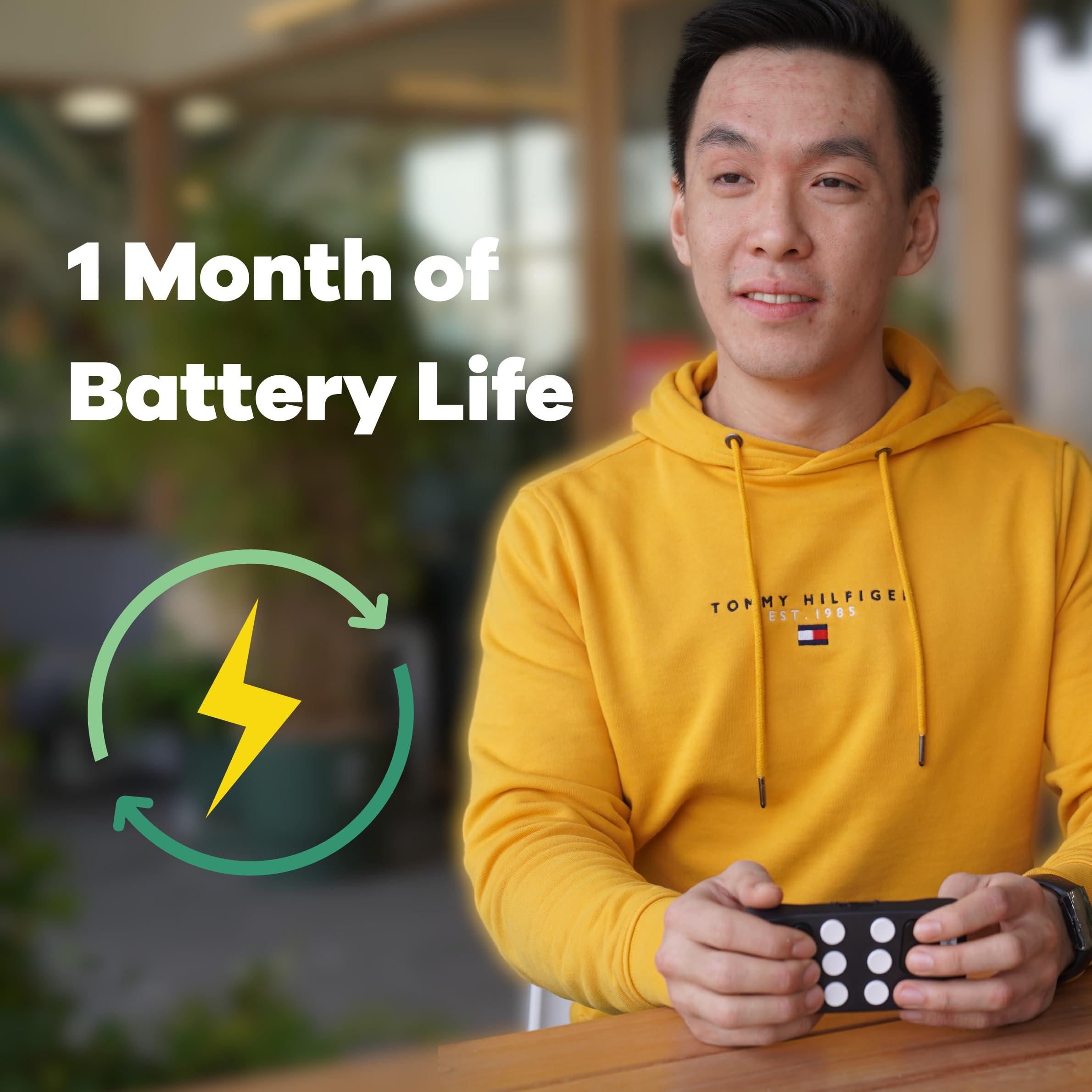 Hable One Hable One Smallest Braille Keyboard for Visually Impaired People for iPhone, Android, and Tablets That Makes Typing Easier and Faster for Students and Blind People