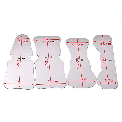 Angzhili 4 Pcs Dental Photography Mirrors Dental Orthodontic Mirror Stainless Steel Single Sided Photographic Occlusal Mirror Dental Oral Mirror Intra-Oral Reflector