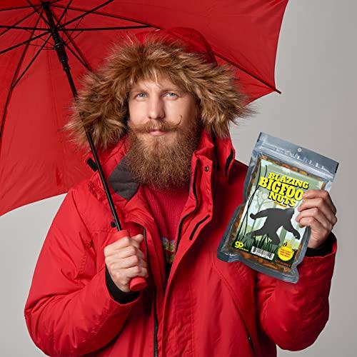 Gears Out Blazing Bigfoot Nuts Spicy Trail Mix - Funny Sasquatch Design - Spicy Snacks for Men and Women - Premium Blend, Made in the USA