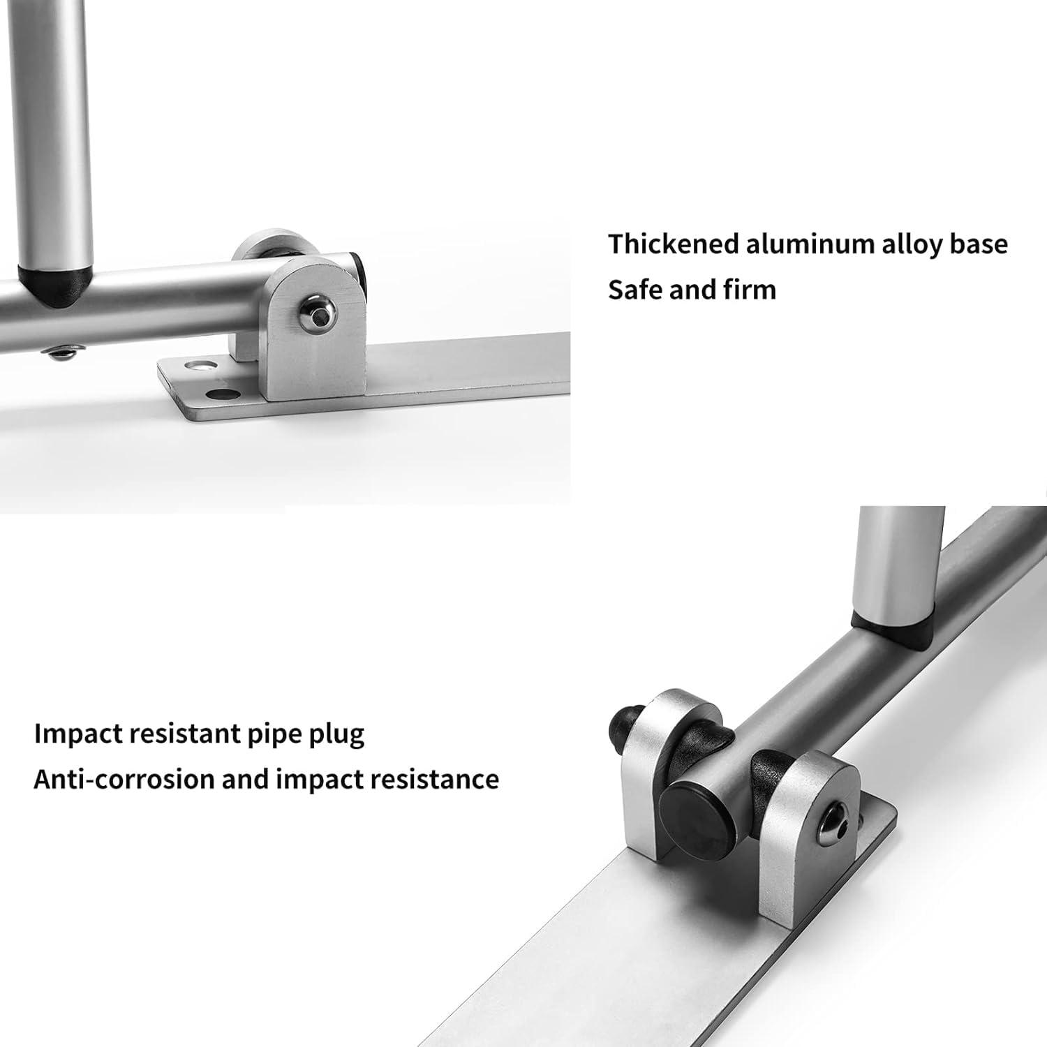 DITOSH 28 Inch Toilet Grab Bar Flip Up Aluminum Handicap Rails Grab Bars Load Capacity of 100 kg/220 lbs Toilet Rail Bathroom U Shaped and Wall Mount Safety for Pregnant Injured Patients 28 in Silver