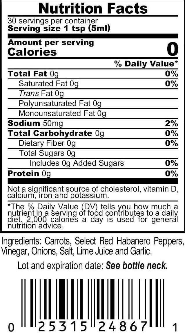 Marie Sharp's Marie Sharp\'s HOT and FIERY HOT Habanero Pepper Sauce Combo, 5oz each