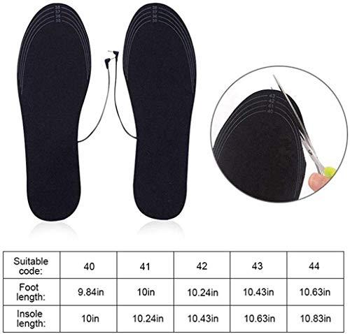 Lanmino Heated Insoles, USB Rechargeable Heated Shoes Pad, DIY Customizable Electric Powered Heated Insoles for Outdoor | Camping | Skiing | Hunting, Winter Insole Foot Warmers for Men and Women (Man:40-44)