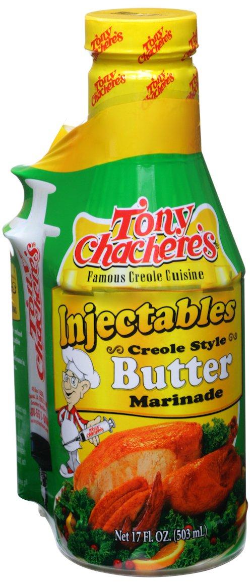 Tony Chachere's Tony Chachere Injectable Marinades with Injector, Creole Style Butter, 3 Count