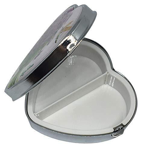 Lissom Design Lissom Design Heart-Shaped Mini Jewelry/Pill Box, Lavender Allure