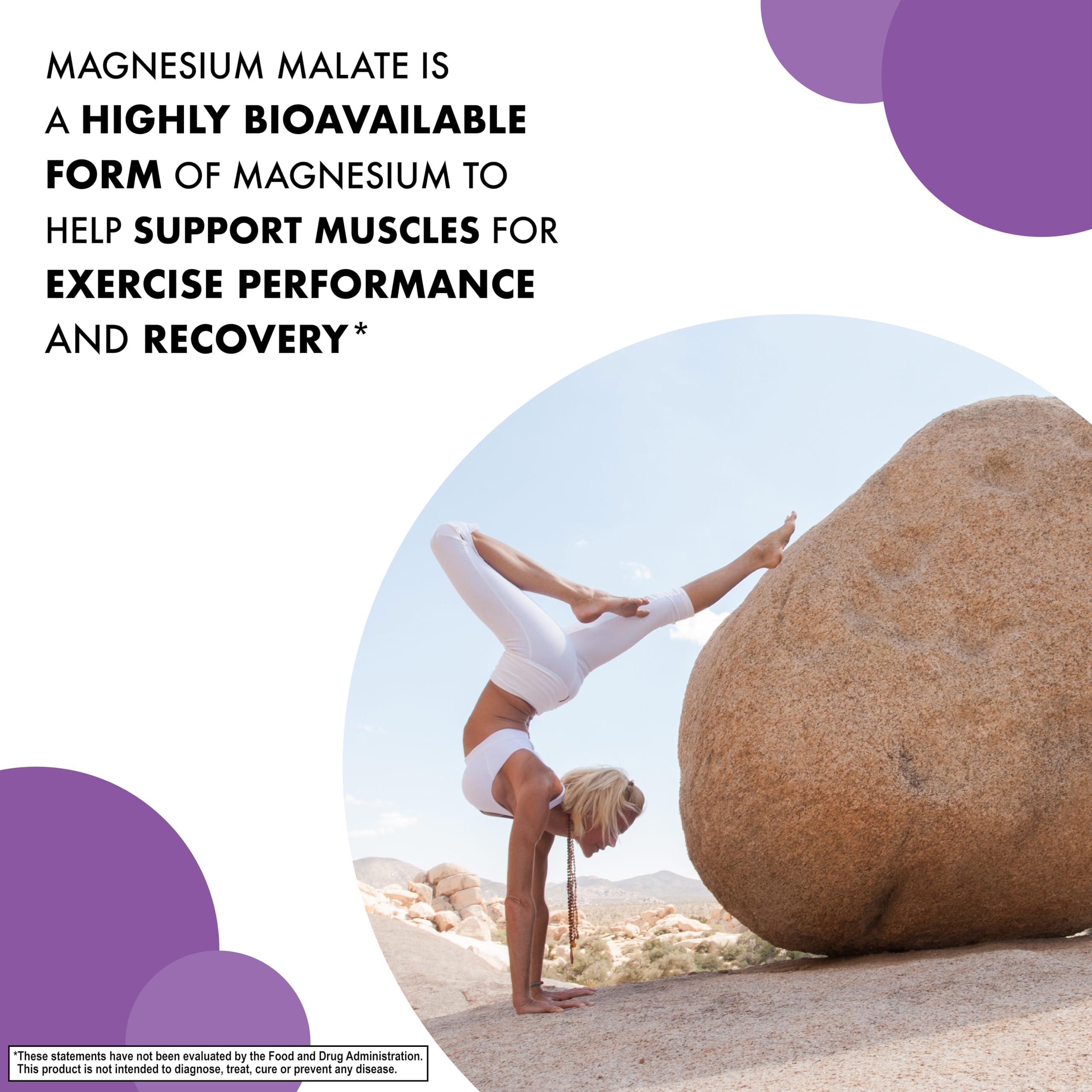 Bluebonnet Bluebonnet Nutrition Magnesium Malate Vegetable Capsules - Supports Energy, Muscle & Joint Health - Non-GMO, Vegan, Kosher Certified, Gluten-Free, 90 Count