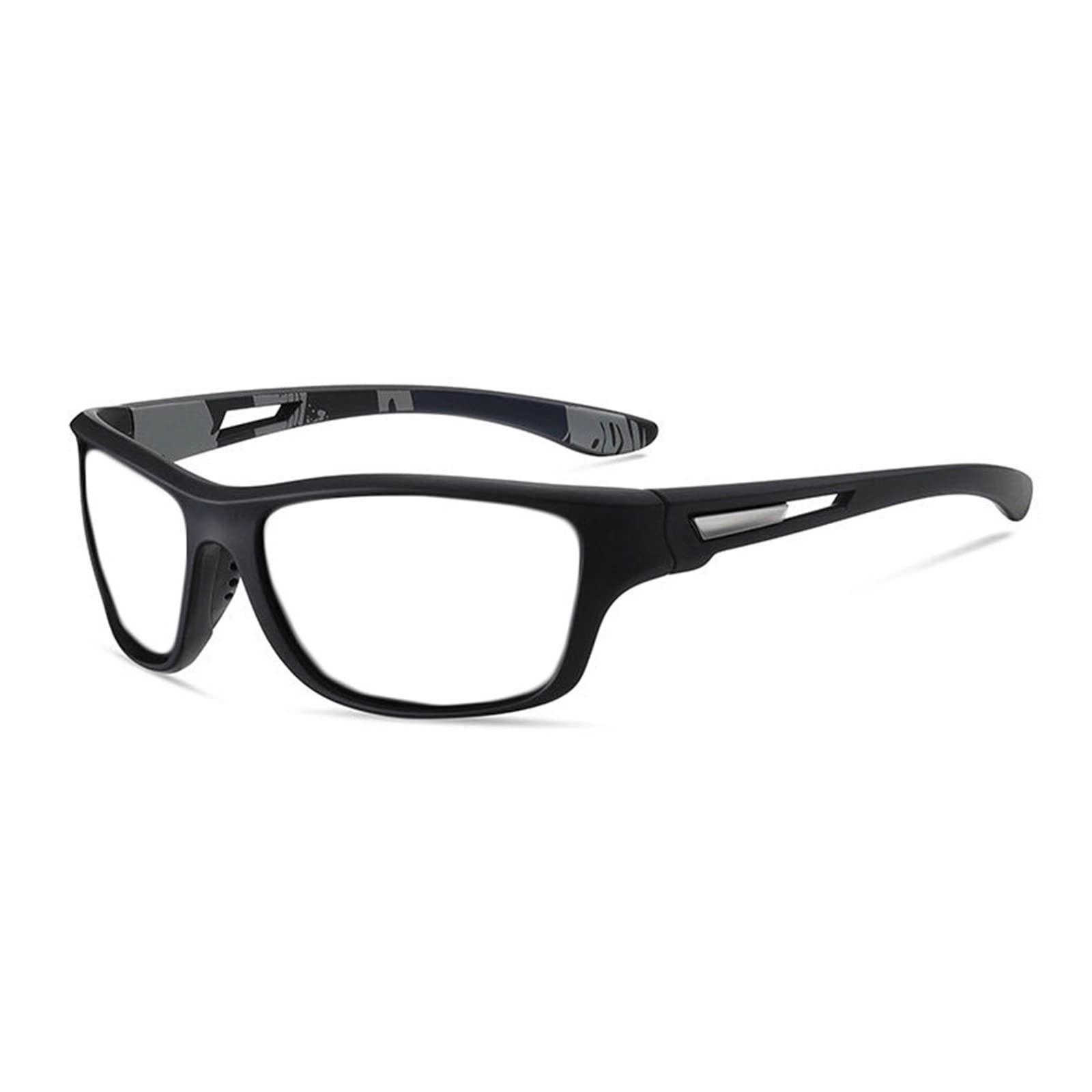 willochra Wrap Around Photochromic full lens Reading Glasses for Mens and Womens 2pcs Square Sports Transition Readers Sunglasses (2pcs-black&blue, 1.5, multiplier_x)