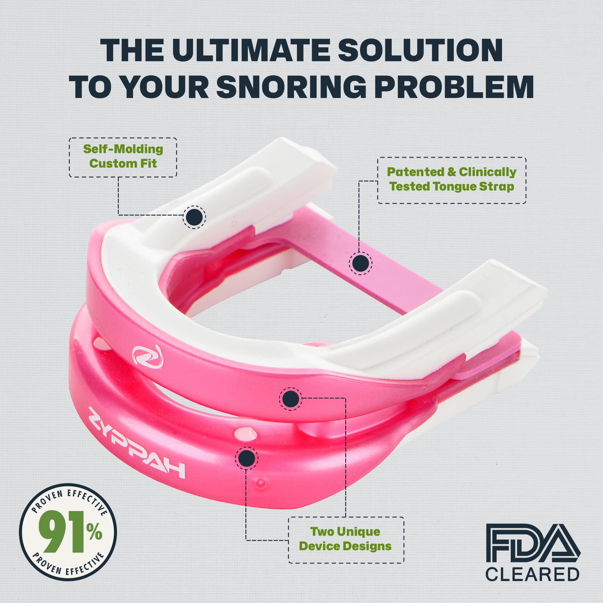 ZYPPAH ZYPPAH Anti Snoring Hybrid Oral Mouthpiece with Tongue Strap - Beauty Sleep - Anti Snoring Mouth Guard for Better Sleep - Made in USA - 2.25 x 2.75 x 1 inches