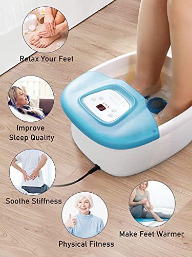 N\\A Foot Spa Bath Massager, Quick Heating Adjust the Temperature Bubble, with Grindstone for Household Use