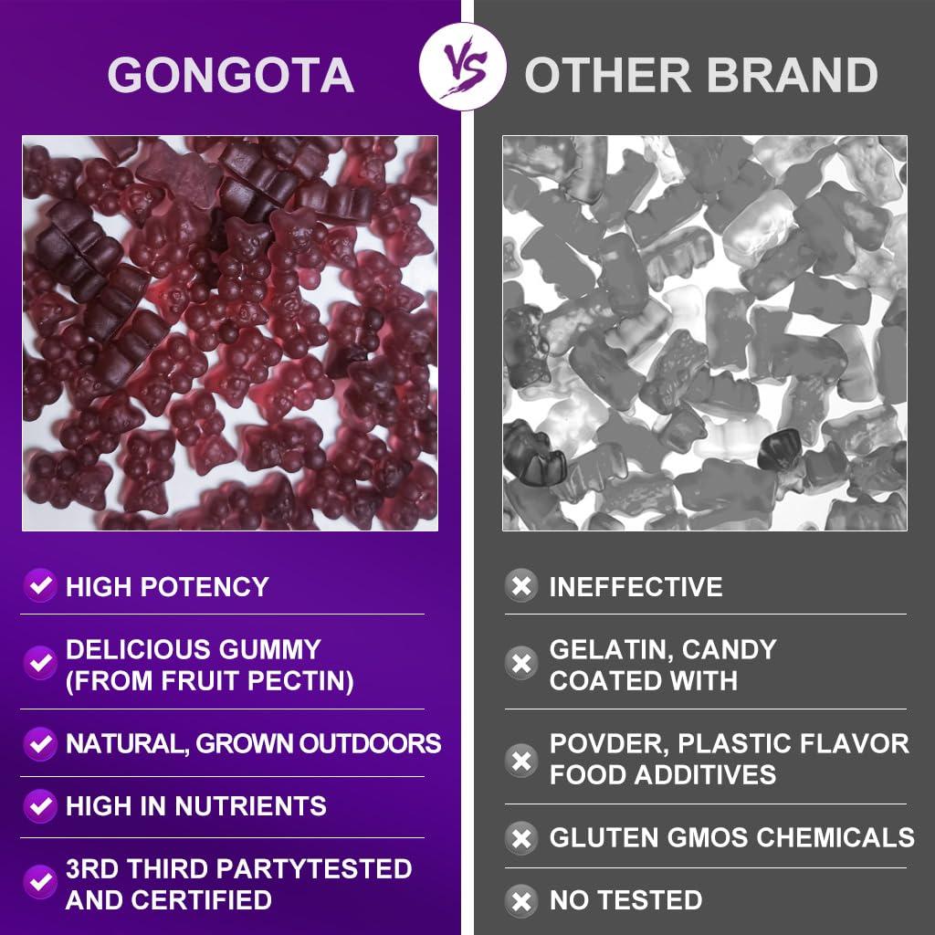 GONGOTA Glucosamine Chondroitin Gummies - 2- Pack, Extra Strength 1500mg Glucosamine with MSM & Elderberry, Joint Support Supplement, Best Cartilage & Immune Support Supplement for Men and Women - 120 count