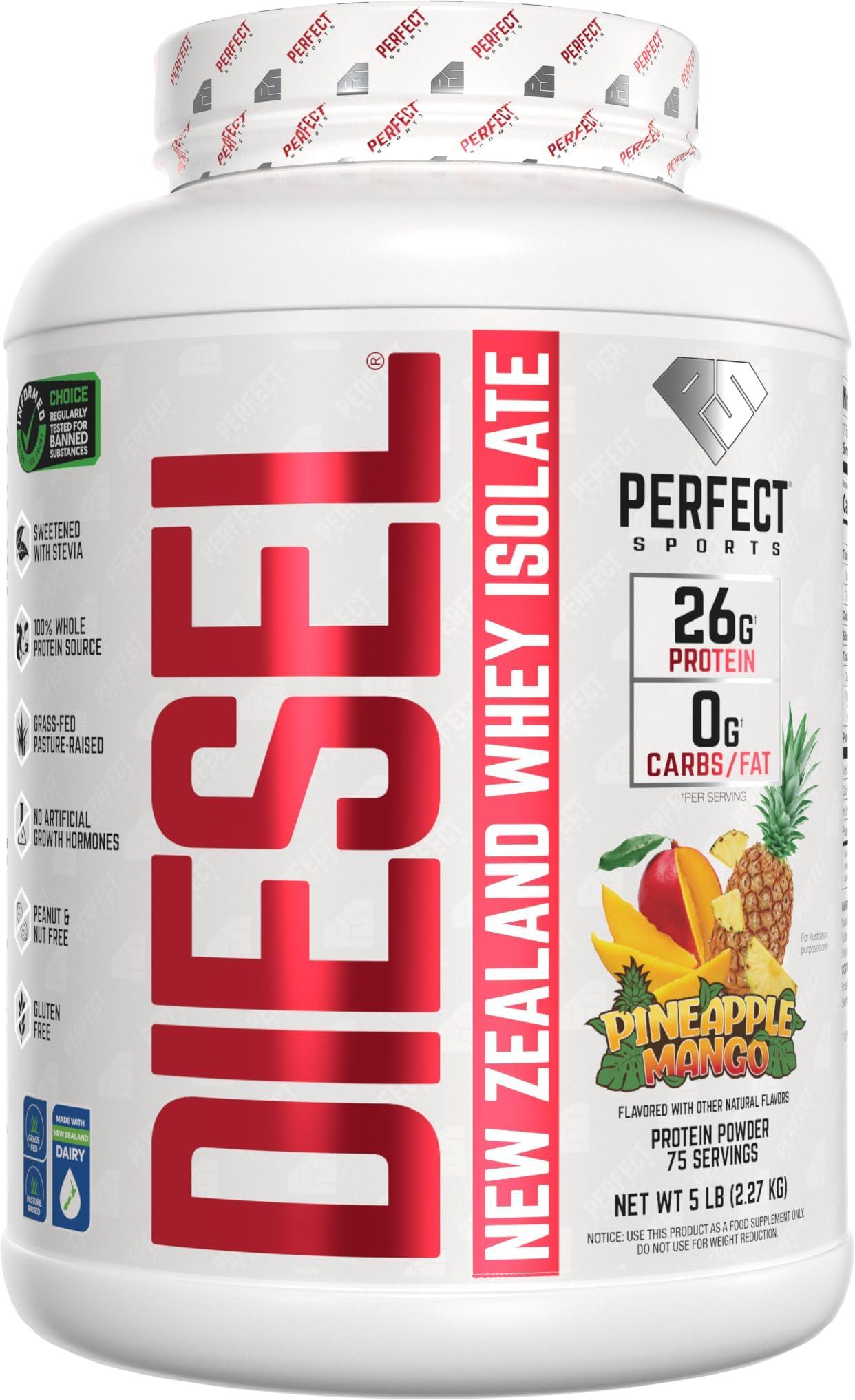 PERFECT SPORTS PERFECT SPORTS Diesel 100% New Zealand Whey Isolate - 5lbs Pineapple Mango