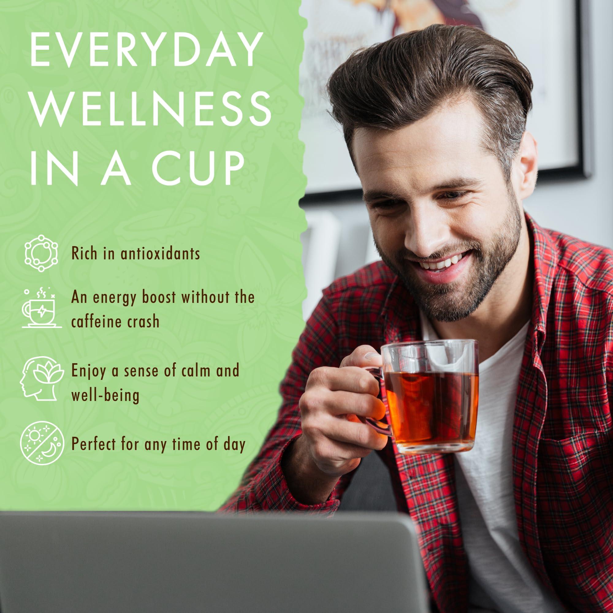 HAWAIIAN NATURAL TEA Hawaiian Natural Tea Organic Mamaki Mint Tea Blend - Caffeine Free Herbal Tea - Antioxidant-Rich, Calming, Wellness Tea for Bedtime, Anxiety & Stress - Gift for Tea Lovers - 20 Tea Bags