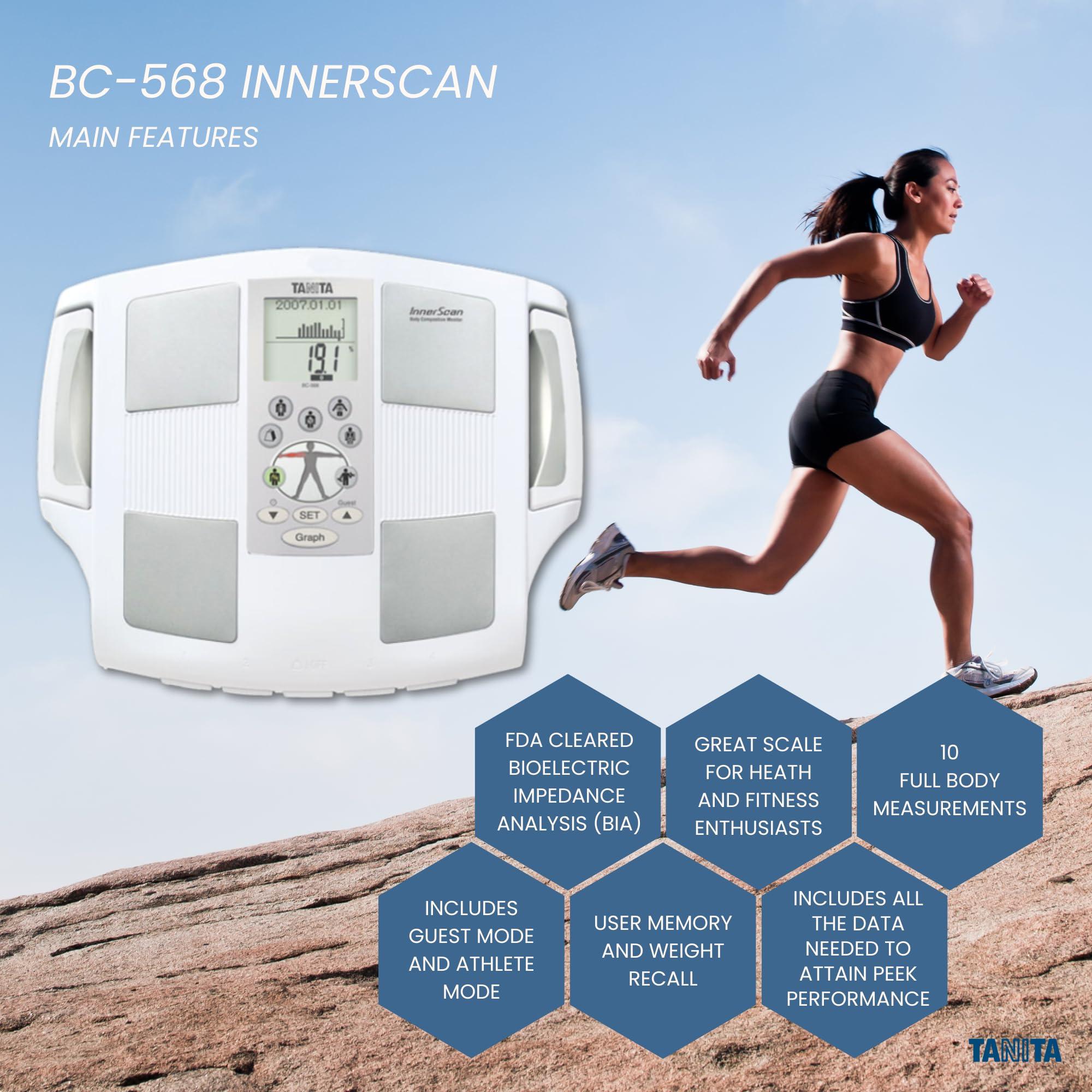 TANITA Tanita BC-568 InBody Digital Scale - Japan Technology Segmental Body Composition Analyzer with Smart BMI, Fat, Muscle Mass Measurement, and Nutrition Tracking - FDA Cleared, HSA/FSA Eligible