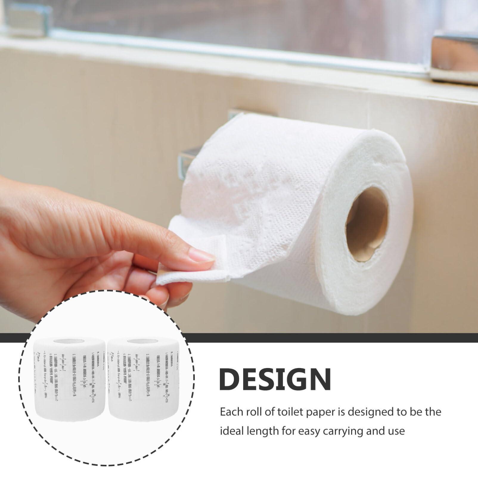 Healeved Healeved 2 Rolls Funny Toilet Paper Mathematical Formula Print Novelty Toilet Paper Bath Tissue Roll for Home Decor Potty Gifts Prank and Hilarious
