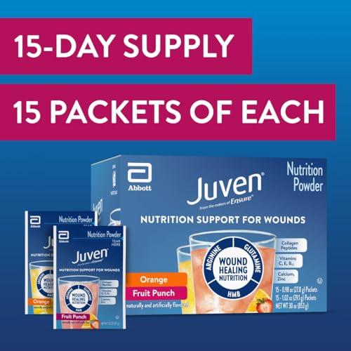 Juven Juven Therapeutic Nutrition Drink Mix Powder for Wound Healing Support, Includes Collagen Protein, Variety Pack, 30 Count