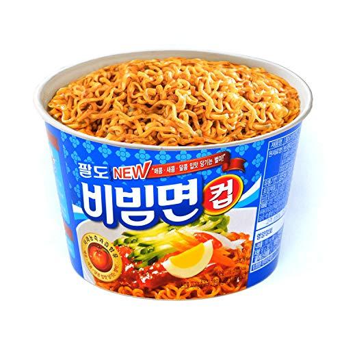 PALDO FUN & YUM Paldo Fun & Yum Bibim Men Instant Cold Cup Noodles, Brothless Cold Ramen with Sweet & Spicy Seasoning Sauce, Best Oriental Style Korean Ramyun, Soupless K-Food, 115g (4.05 oz) x 16 Pack