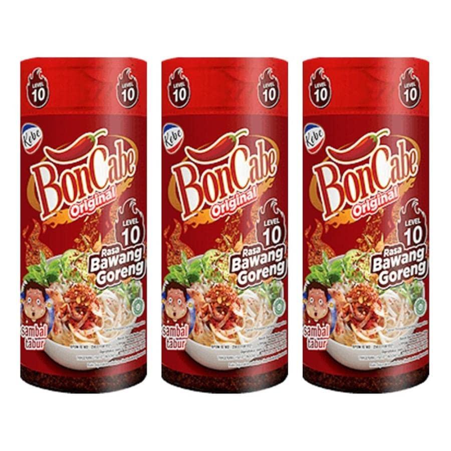 Bon Cabe Kobe Bon Cabe Sambal Tabur- Chilli Sprinkles Original Level-10, 50 Gram/1.76oz (Pack of 3)