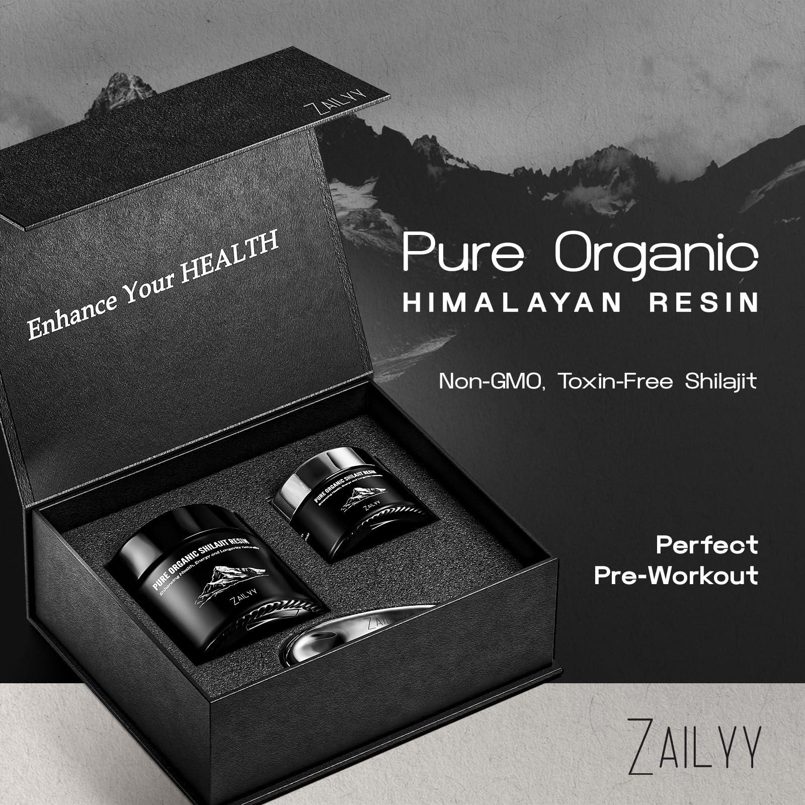ZAILYY Pure Himalayan Organic Shilajit Resin Supplement 80g | Lab-Tested & Natural | Premium Grade with Fulvic Acid & Trace Minerals | Energy & Vitality Booster for Men & Women