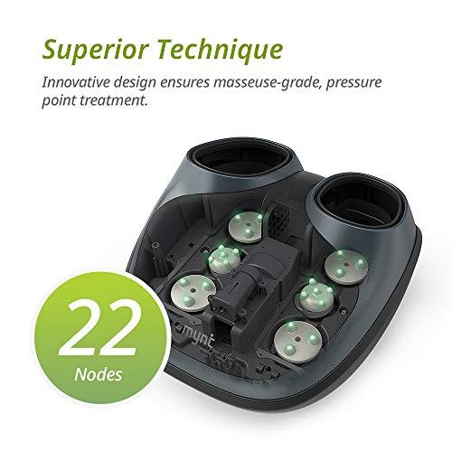 Mynt Foot Massager with Shiatsu Tapping Heat and Air Compression, Electric Foot Massage Machine for Plantar Fasciitis Pain Relief, Tired Feet, Promote Blood Circulation