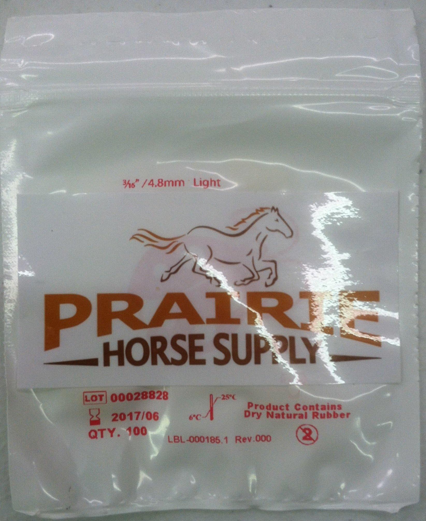 Prairie Horse Supply Orthodontic Elastic Rubber Bands - 3/16 Inch, Small, 100 Pack, (2.5 Ounce) for Braces, Dreadlocks, Hair Braids, Fix Tooth Gap, Includes Free Elastic Placer - Natural - Light