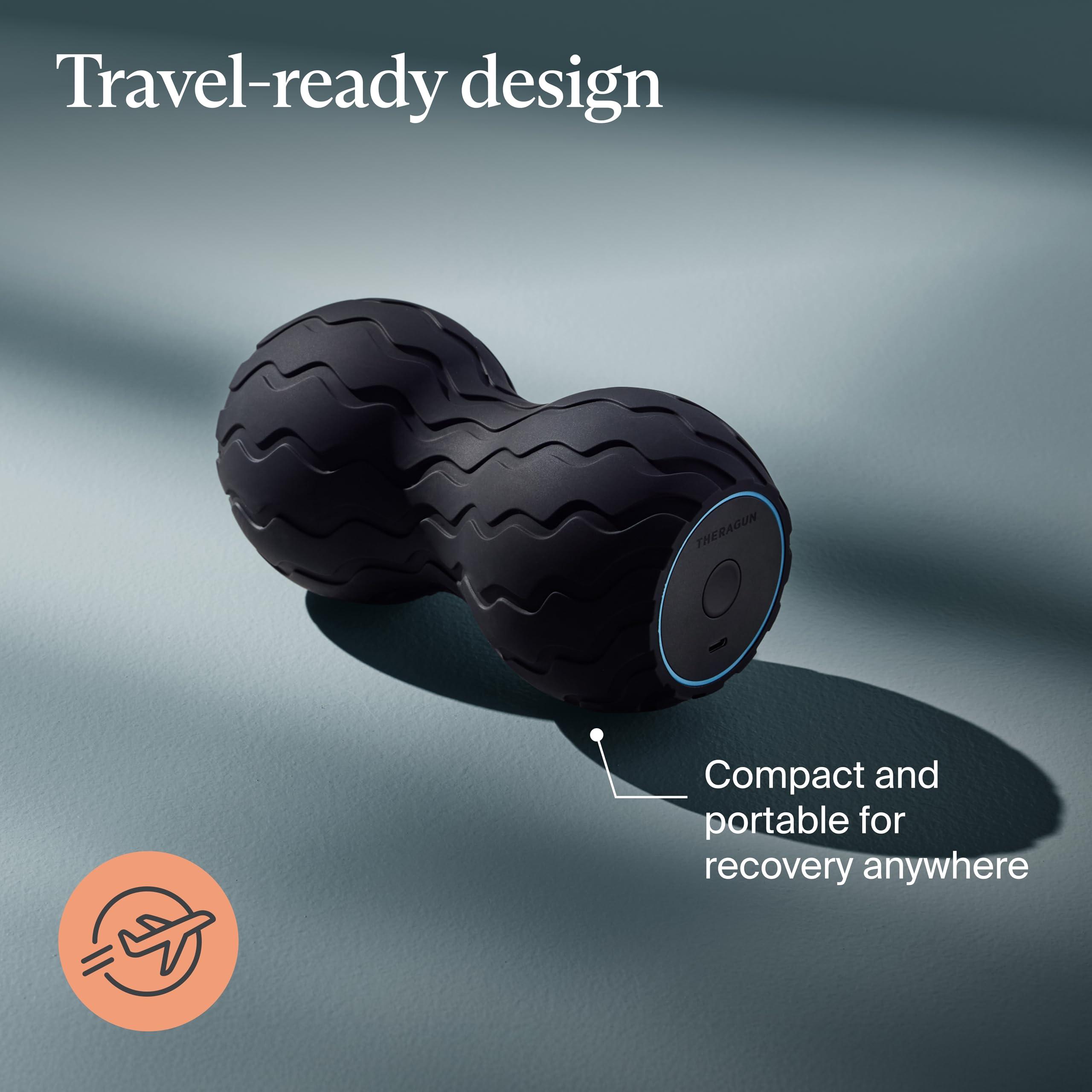 TheraGun Therabody Wave Series Wave Duo - Ergonomically Contoured Foam Roller. Bluetooth Enabled Muscle Roller for Your Back, Neck & Spine with 5 Customizable Vibration Frequencies in Therabody App