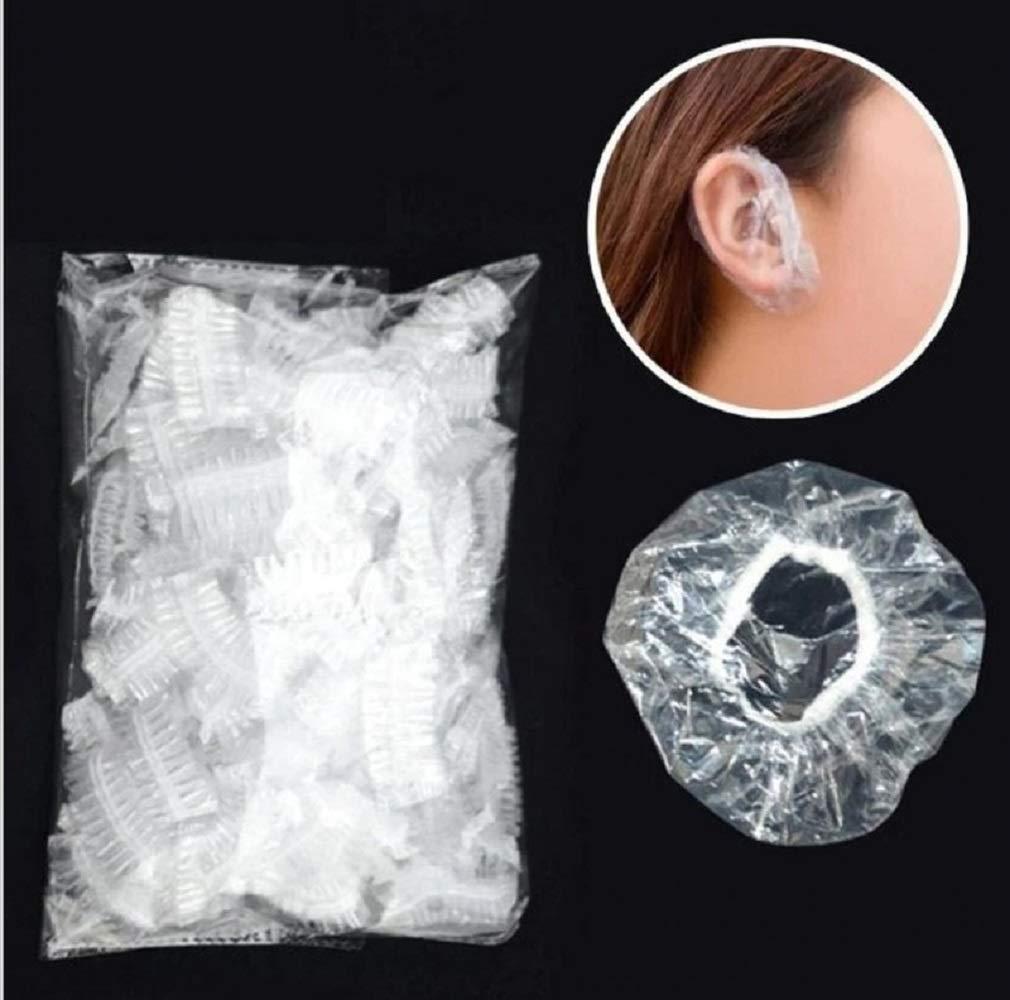 GPOL STORE Ear Protector Caps 500 Pcs Disposable Clear Plastic Waterproof Shower Water Ear Covers Bathing Tool