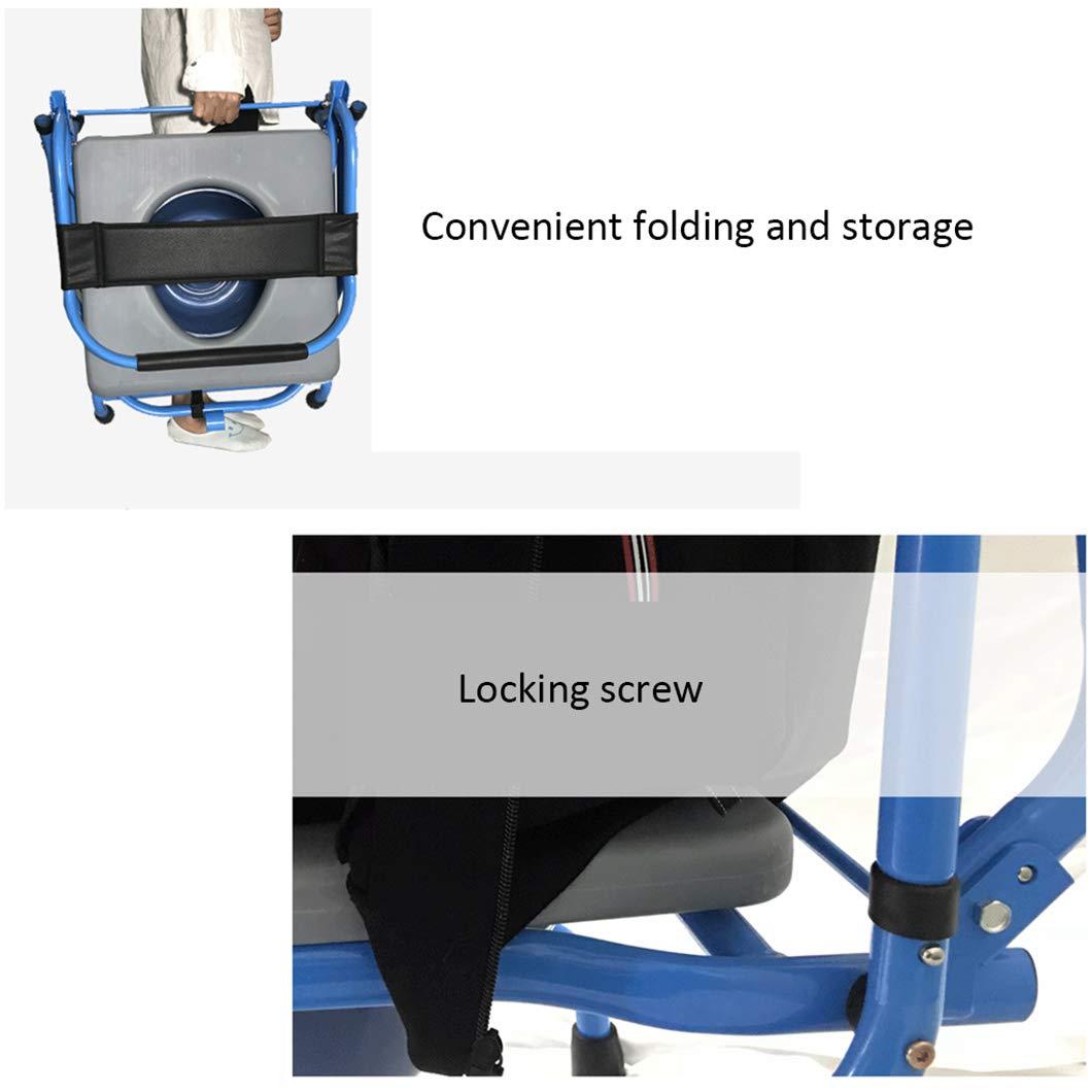SYTH Medical Bedside Commode Toilet Seat,Folding Mobile Toilet for The Elderly Simple Toilet Chair,Sitting Side Chair Toilet Chair,Perfect for Camping, Hiking, Trips, Construction Sites, and More