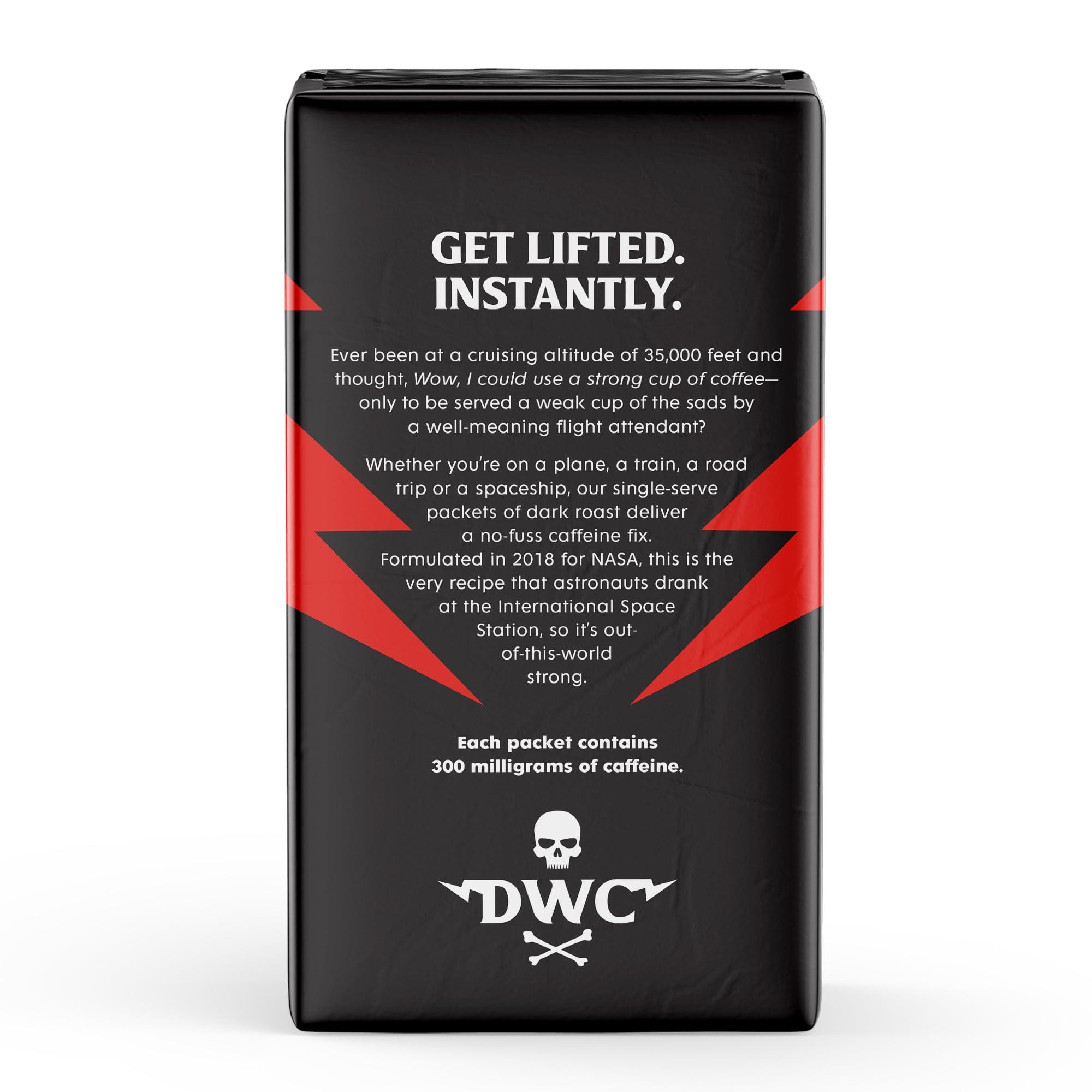 Death Wish Coffee Co. Death Wish Coffee Instant Dark Roast Coffee Packets, Bold & Intense Blend of Arabica & Robusta Beans, USDA Organic, 8 Count