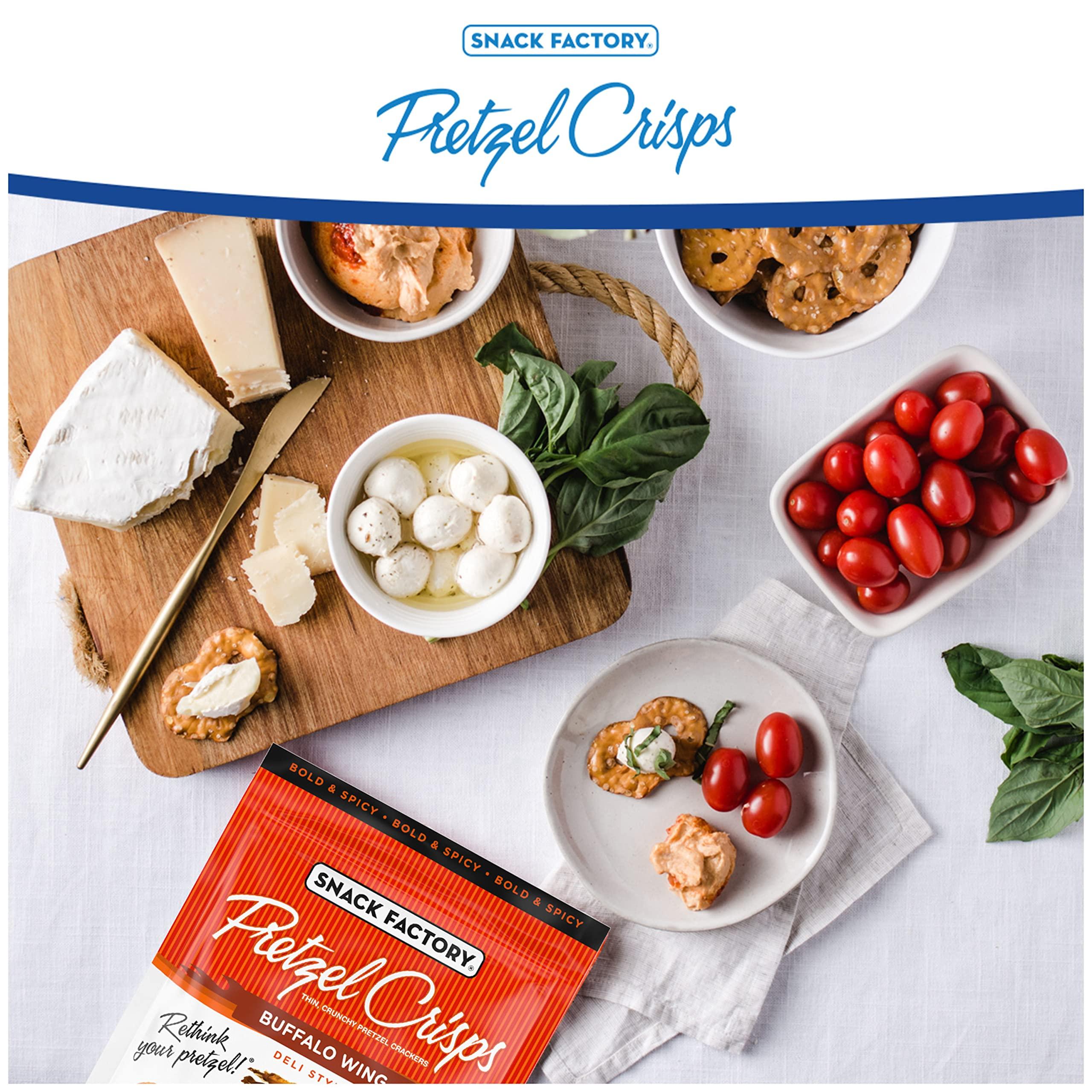 Snack Factory Snack Factory Buffalo Wing Pretzel Crisps, Non-GMO, 7.2 OZ Resealable Bag