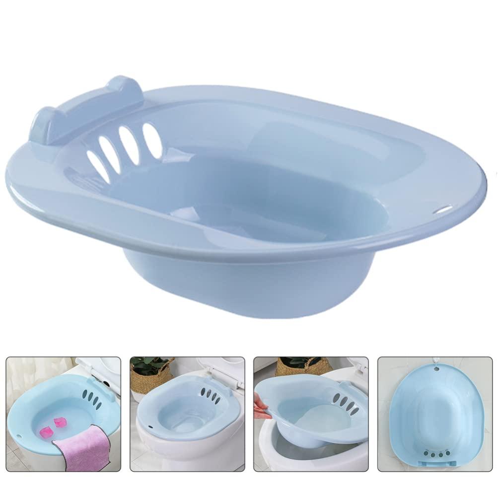 Toddmomy Toddmomy Sitz Bath Toilet Seat for Hemorrhoids Pregnant Women Postpartum Care Plastic Private Parts Washing Basin Blue