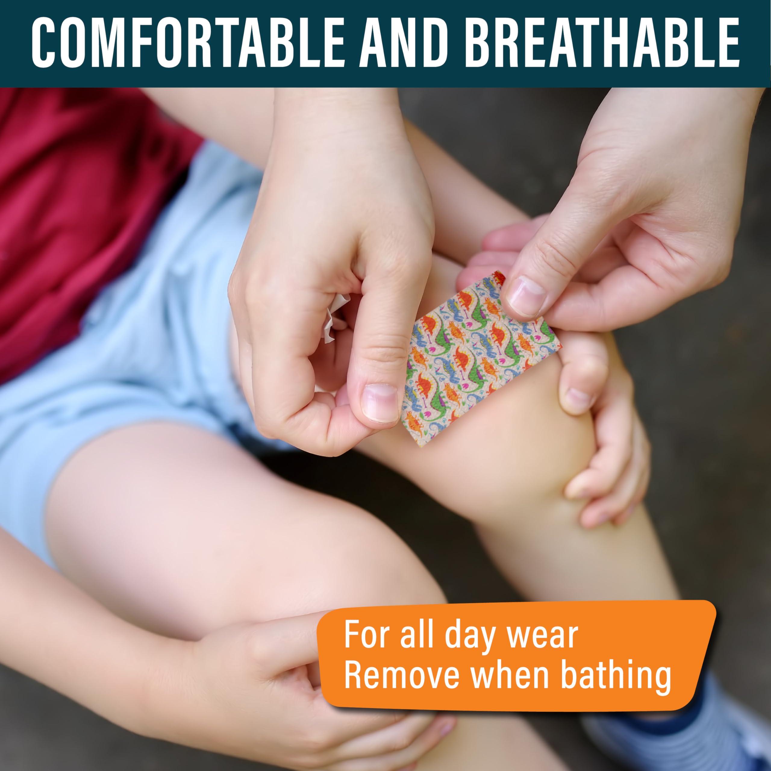 NUVADERMIS NUVADERMIS Silicone Scar Tape for Kids - Scar Tape for Surgical Scars - 120\" x 1.5\" Roll - Reusable Medical Grade Silicone Scar Tape for Children - 1 Pack - Dinosaurs