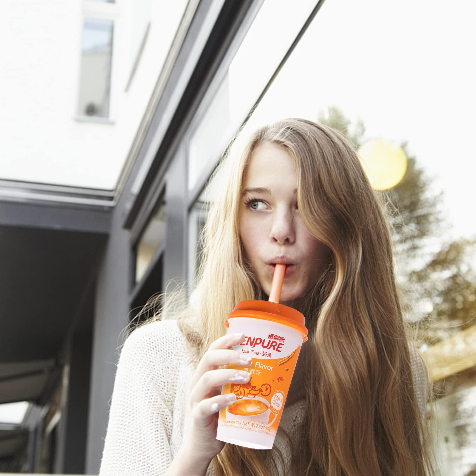 SENPURE Senpure 6-Pack Milk Tea Wheat Flavor with DIY Sugar Pack, Authentic Instant Tea, serve Cold or Hot Drinks