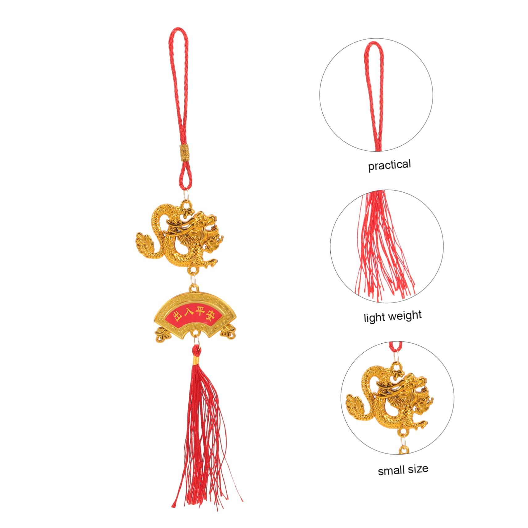 Cabilock 10pcs Good Luck Charms Chinese Style Chinese Chinese red Knot Chinese Decor car Accessories Lucky Knot Lucky New Year Ornaments Christmas Dragon Decor Ornament Rearview Mirror