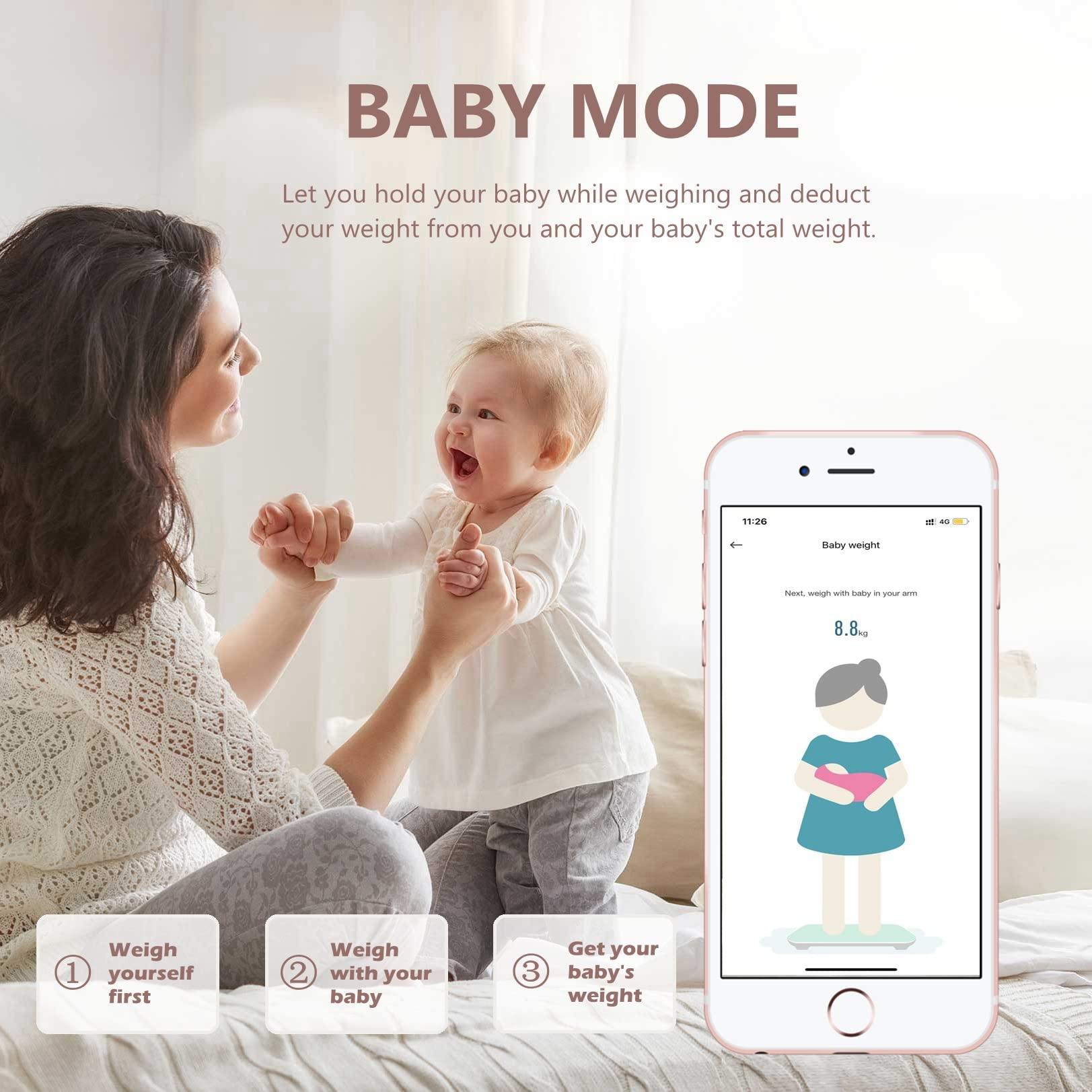 NUTRI FIT NUTRI FIT Bathroom Scale Smart Digital Bluetooth Scales for Body Weight, Body Fat, BMI Body Composition Analyzer Weighing Scale with High Precision Measurements Sync APP Heavy Duty 330lbs