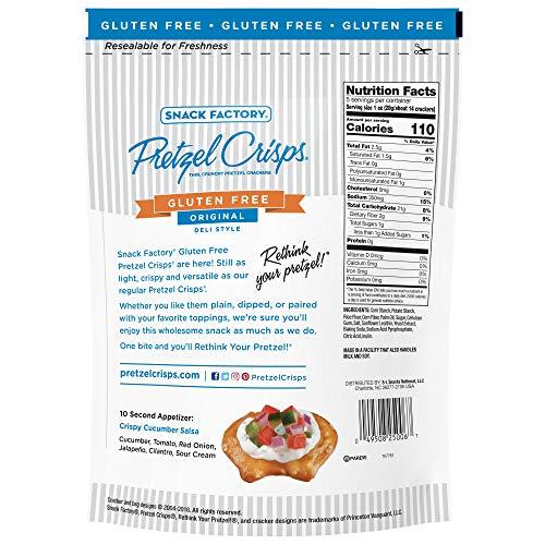 Snack Factory Snack Factory Pretzel Crisps Gluten Free, Original Flavor, 5 Ounce (Pack of 8)
