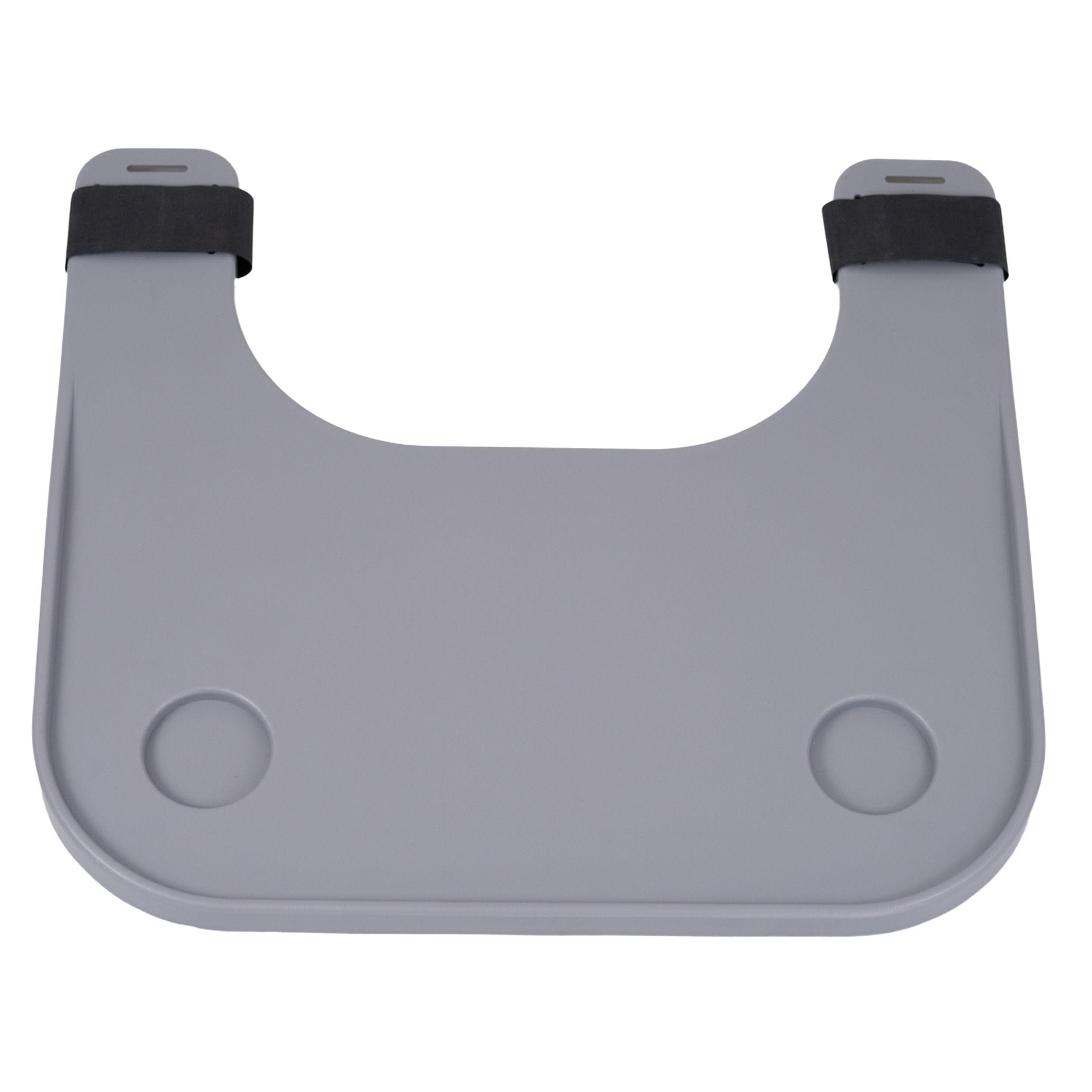 AlveyTech AlveyTech Gray Wheelchair Tray Table with Cup Holder - Lap Desk for 16-18" Wide Seat Medical Wheelchairs or Transport Chairs - ABS Plastic Construction - for Adults & Kids