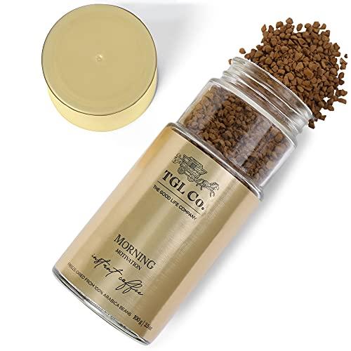 TGL Co. The Good Life Company TGL Co. The Good Life Company Morning Motivation Instant Coffee Powder (100 gm), Freeze Dried from 100% Arabica Coffee Beans Glass Bottle