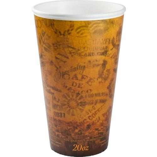 DART 20 Oz Foam Hot / Cold Cups in Brown / Black