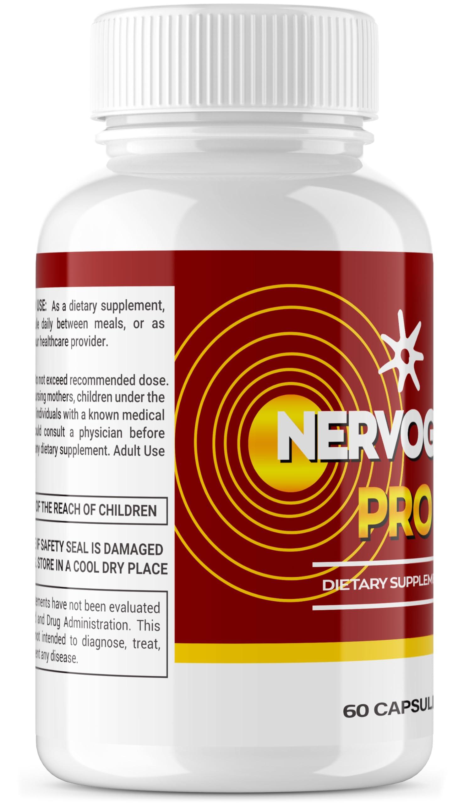 VIVE MD Nervogen Pro Supplement - Official Formula - Nervogen Pro for Neuropathy Capsules, Advanced Formula Dietary Supplement Pills, Vitamin C Zinc Enhanced - Nervogen Pro Reviews (60 Capsules)