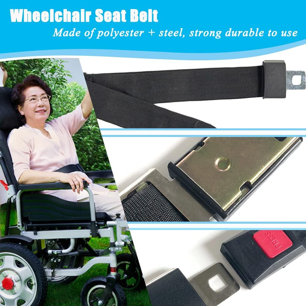 MENURSY Elderly Wheelchair Seat Belt for Disabled Patient - Electric Scooters Replacement Band Accessories, Adjustable up to 50\"L, 1.5\"W