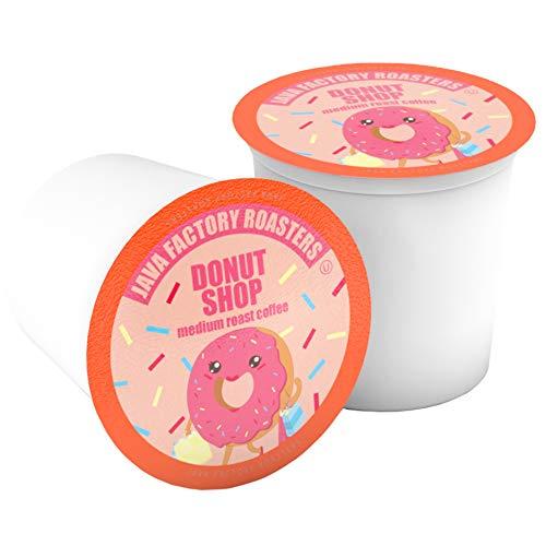 Java Factory Donut Shop Blend by Java Factory, Medium Roast Coffee Pods for Keurig K Cup Brewers, 80 Count