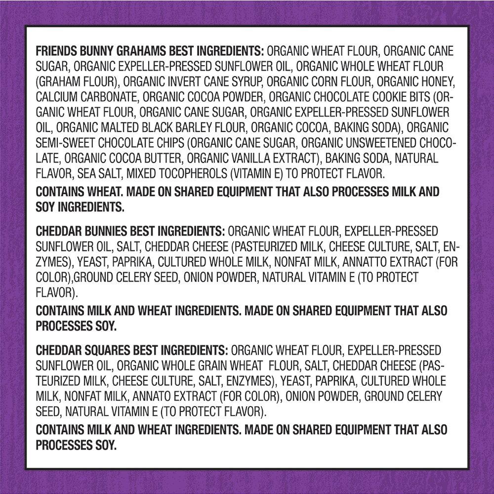 Annie's Homegrown Annie\'s Snack Pack Variety Cheddar Bunnies/Friends Bunny Grahams/Cheddar Squares Crackers 12 ct 11 oz
