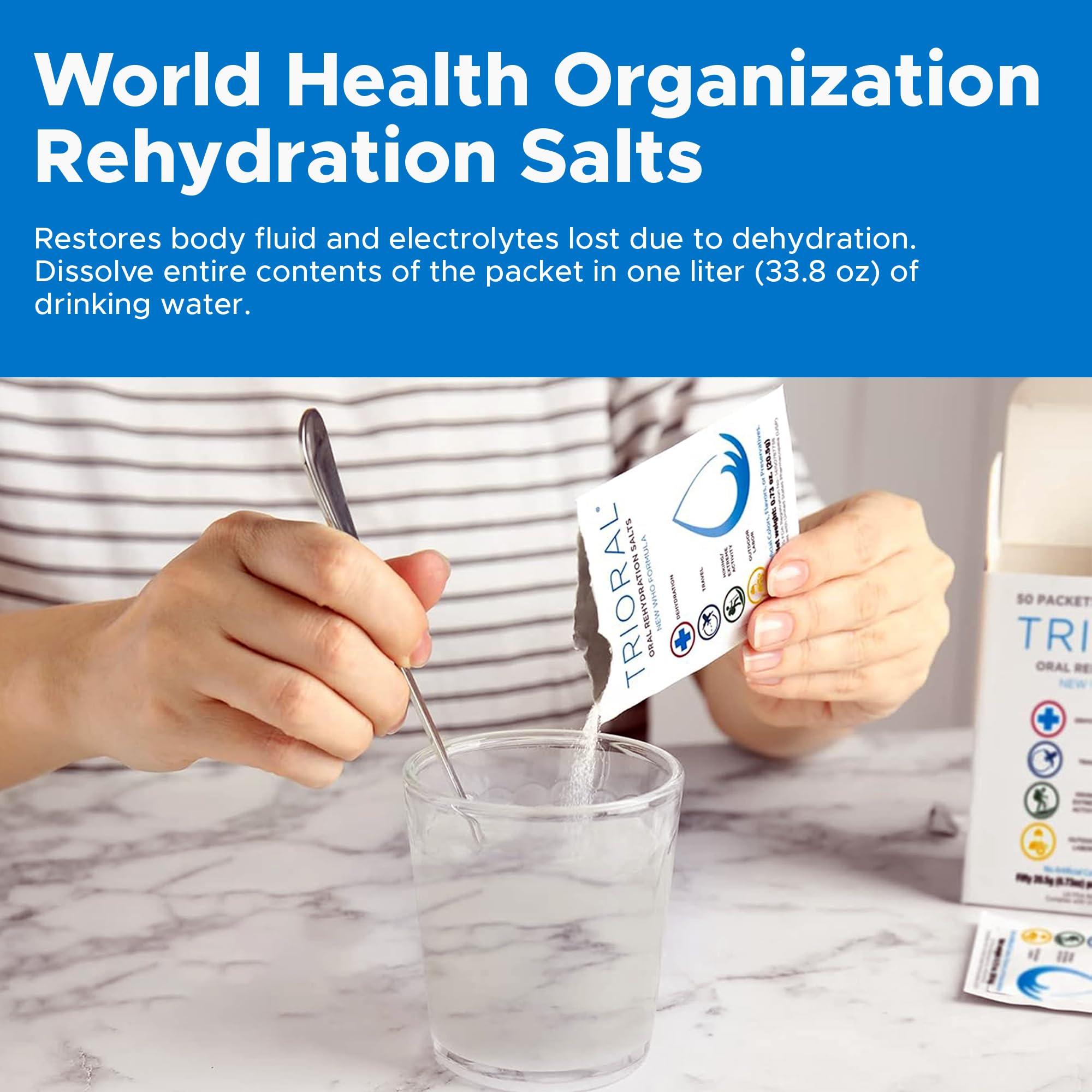 TRIORAL TRIORAL Hydration Electrolytes Powder (100Pack)-Rapid Rehydration Solution,Essential Hydrating Formula,Combat Dehydration from Workouts,Sports & More, First Aid Kit,Travel Must-Haves,Drink Mix Packets