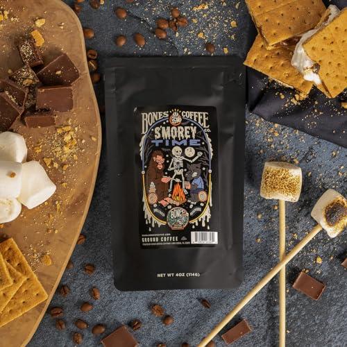 Bones Coffee Company Bones Coffee Company NEW Flavors! Favorite Flavors Sample Pack | 4 oz Pack of 5 Assorted Ground Coffee Beans | Low Acid Medium Roast Gourmet Coffee Beverages (Ground)