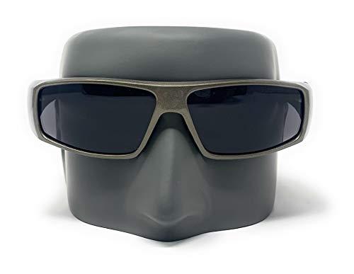 Incredible Bargains The Unisex Wrap Around Terminator Sun Reader Reading Sunglasses for Men and Women +1.25 Dark Silver