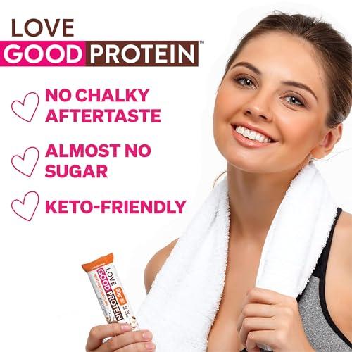 LOVE GOOD FATS Love Good Fats High Protein Bars - Peanut Caramel Protein Bar - 12 Pack