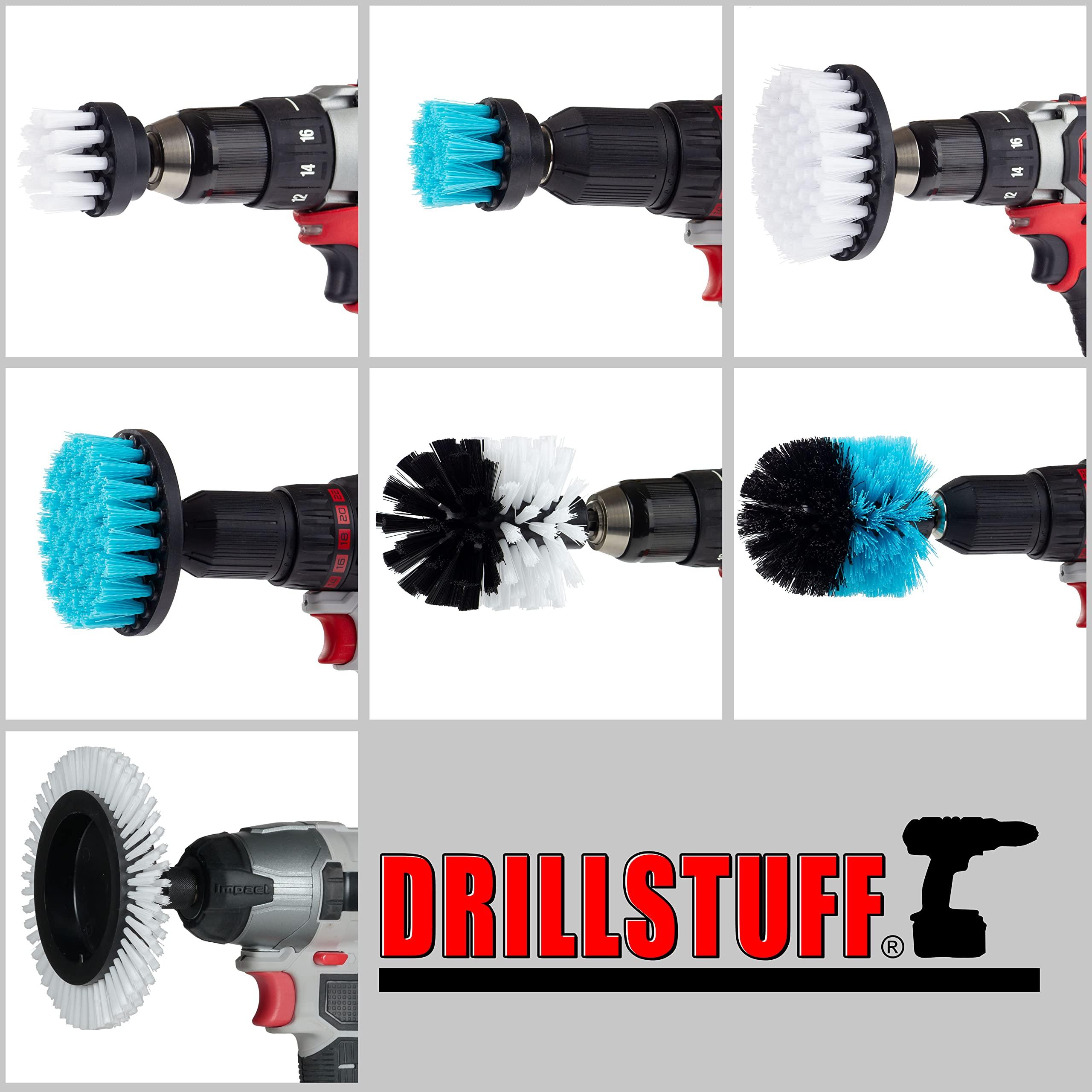 Drillstuff Drillstuff 7 Piece Bundle - Automotive Cleaning - Wheel Cleaner - Upholstery Brush - Carpet Cleaning Brushes - Pool Accessories - Bathroom Cleaning - Shower Cleaner - Toilet Brush