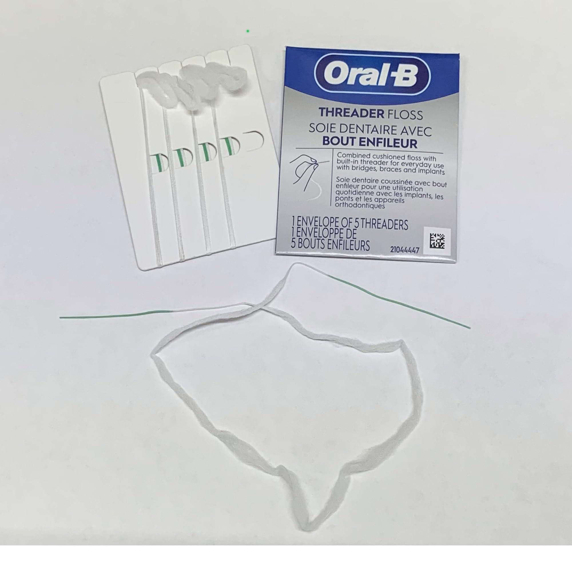 GLIDE Oral-B Threader Floss, 30-Count: 6 envelopes of 5 threaders (Value Pack of 2)