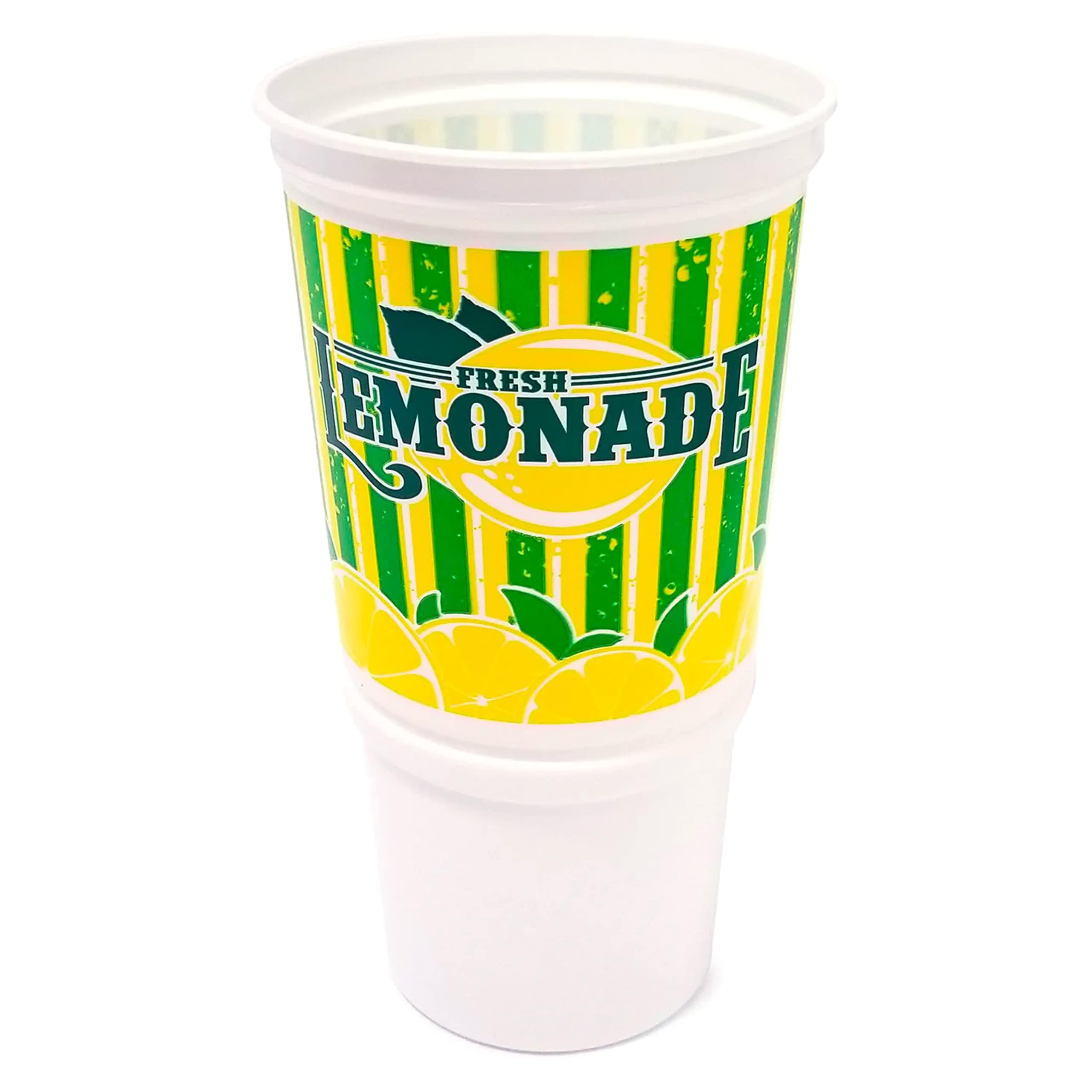 Popcorn Supply Company Popcorn Supply Company Lemonade Cup - 32 oz. Plastic Souvenir Cup with lid and straw (350/cs)