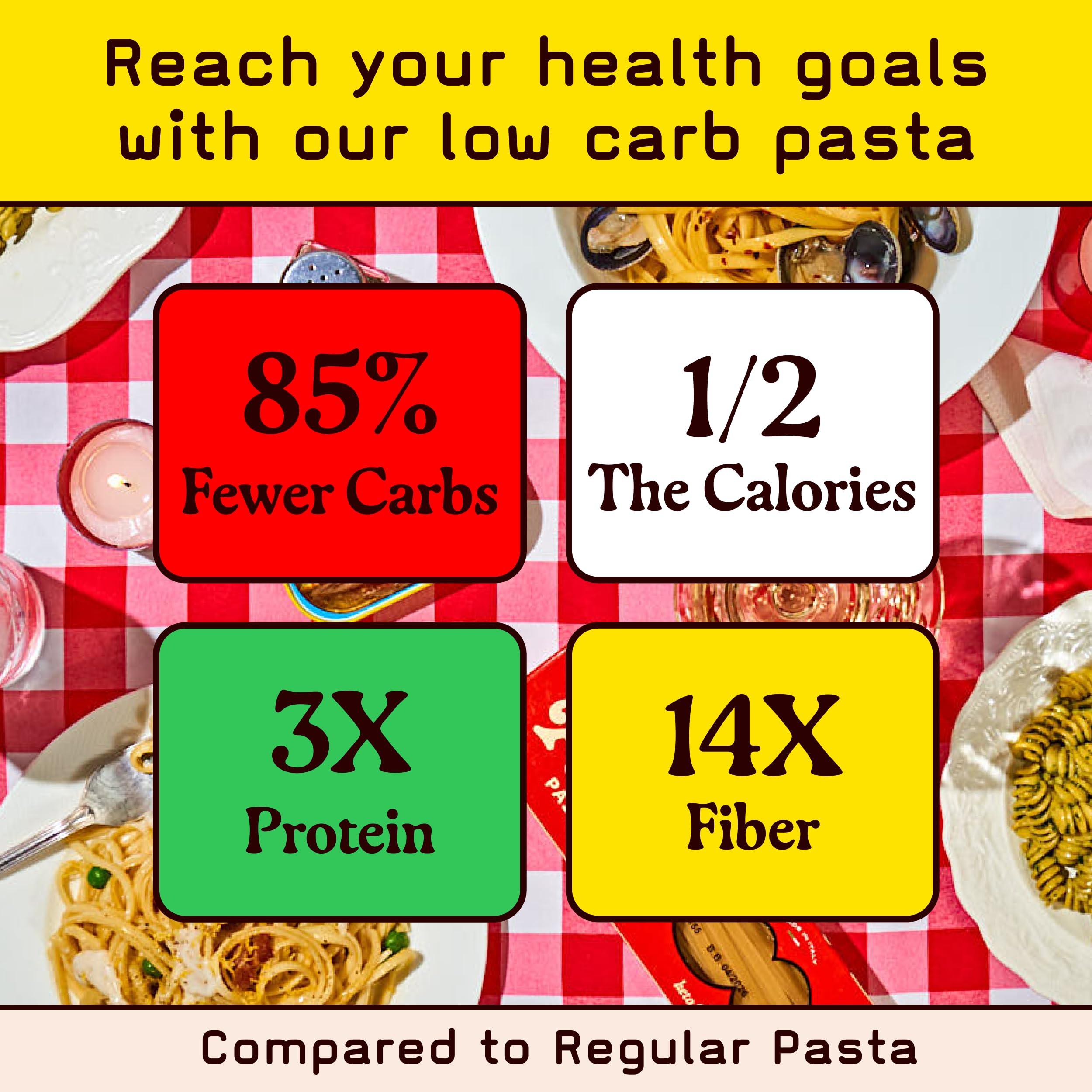 Pete\'s Pasta Pete\'s Pasta 3 Pack Fettuccine Noodles Pasta 8oz 7g Low Carb Pasta 17g High Protein Pasta, Authentic Italian Keto Pasta Noodles, Healthy Low Calorie Fettuccine Pasta, Wheat Pasta from Italy