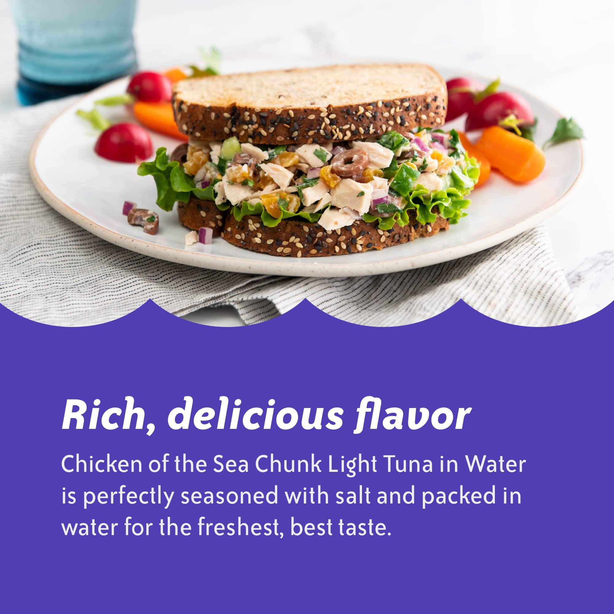 Chicken of the Sea Chicken of the Sea Chunk Light Tuna in Water, 5 Ounce Cans (Pack of 10), Wild Caught Canned Tuna